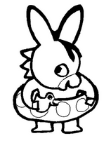 coloriage trotro en tenue de bain